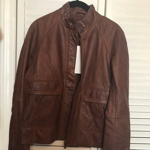 Lacoste bomber jacket leather final sale